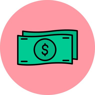 Para simgesinin vektör illüstrasyonu