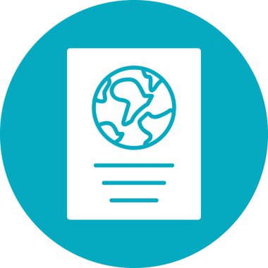 Pasaport simgesi. Basit resimleme 