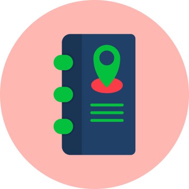 Adres defteri simgesi Vektör illüstrasyonu