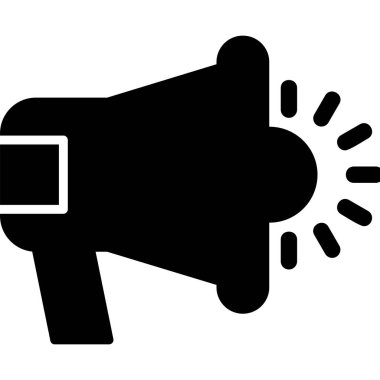 Megafon ikonu vektör illüstrasyonu