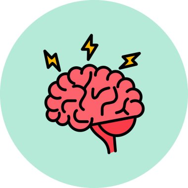 beyin ikonu vektör illüstrasyonu