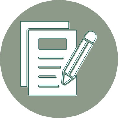 Notes Writing web icon, vector illustration