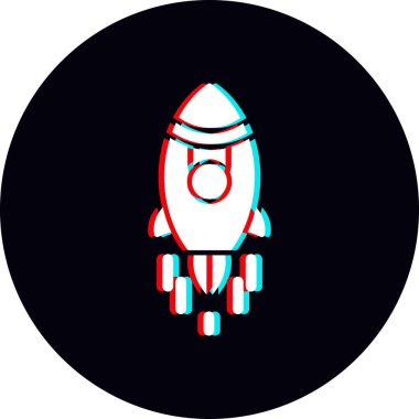 Rocketship vector thin line icon