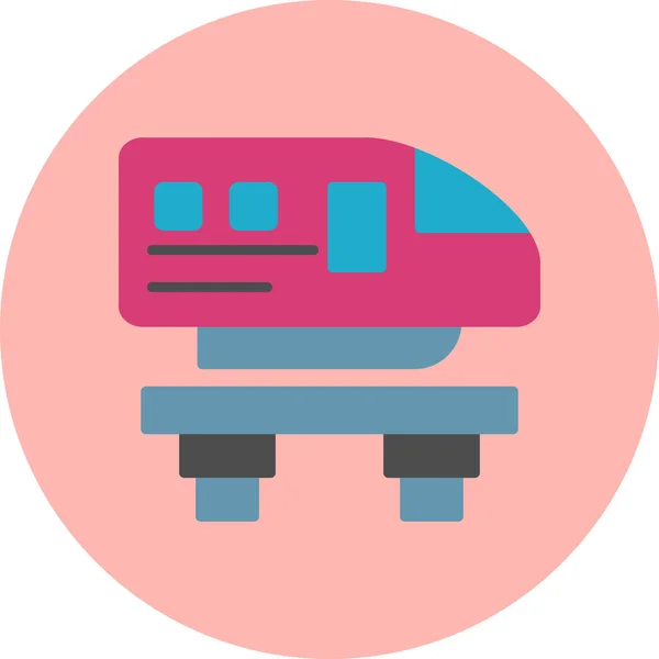 Illustration Modern Subway Train Railroad —  Vetores de Stock