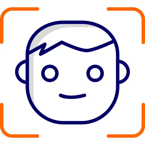 Happy Face Illustration Icône Simple Accès Identification — Image vectorielle