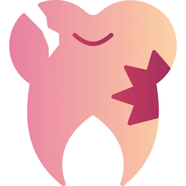 Graphic Cartoon Art Illustration Caries Tooth — Stok Vektör