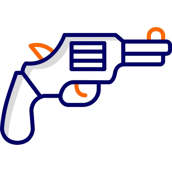 Pistola Icono Web Ilustración Simple — Vector de stock