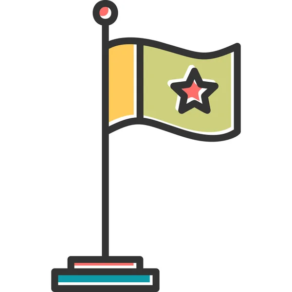 Флаг Иконка Сайта — стоковый вектор