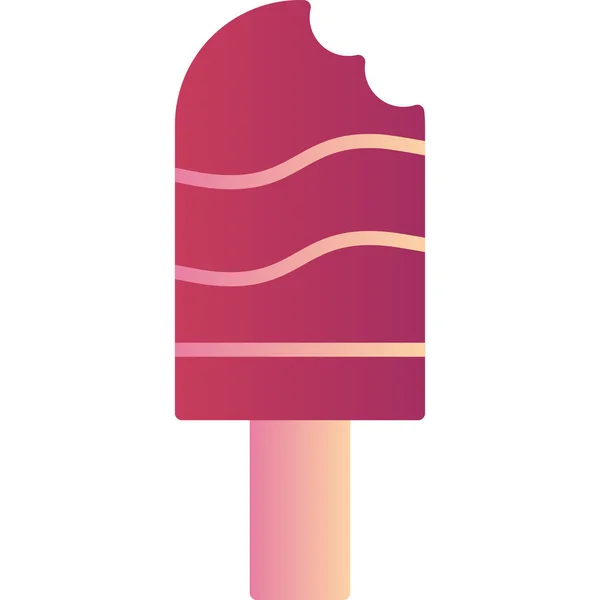 Helado Diseño Plano — Vector de stock