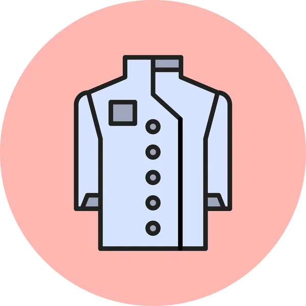 Vector Illustration Chef Coat Icon — Stock Vector