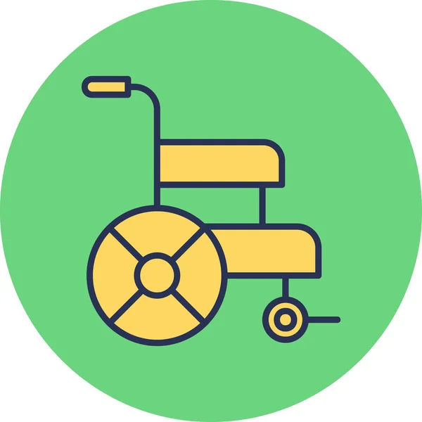 Rollstuhl Web Symbol Einfache Illustration — Stockvektor