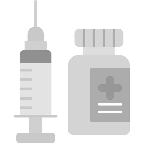Gyógyszeres Üveg Ikonja Egyszerű Illusztrációja Orvosi Tabletták Vektor Ikonok Web — Stock Vector