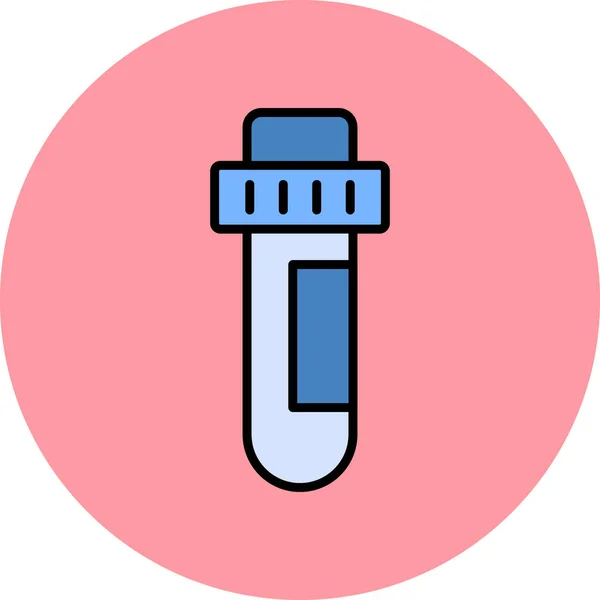 Test Tube Web Icoon Eenvoudig Ontwerp — Stockvector