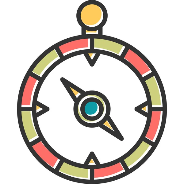 Kompass Webb Ikon Enkel Design — Stock vektor