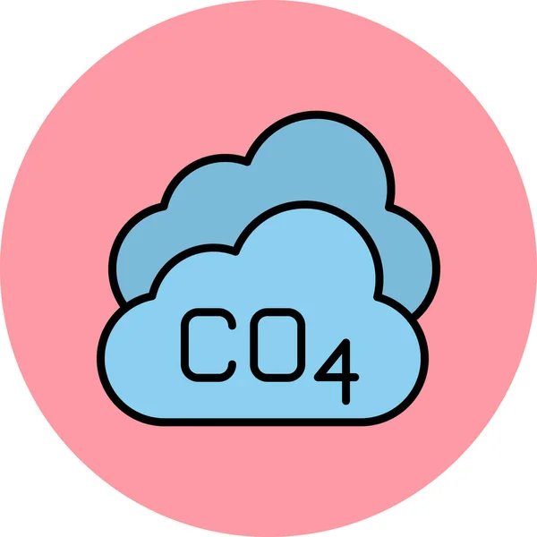 Metano Ilustração Co4 Nuvens — Vetor de Stock