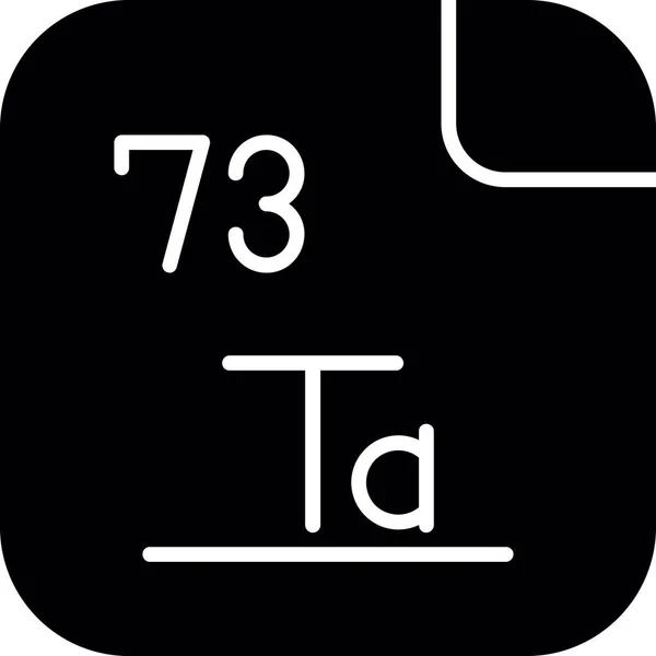 Elemento Químico Tántalo Mendeleev Icono Tabla Periódica — Vector de stock