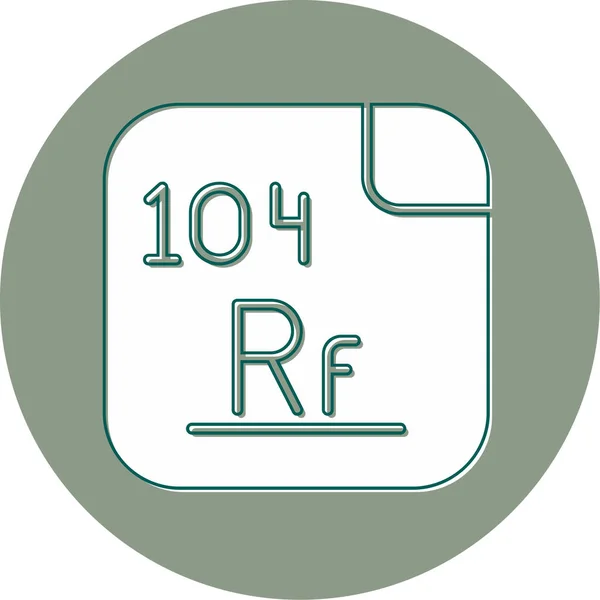 Illustration Vectorielle Icône Rutherfordium — Image vectorielle