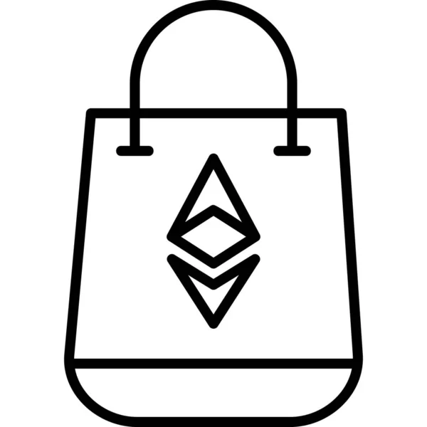 Shopping Bag Modern Icon Vector Illustration — Stock Vector