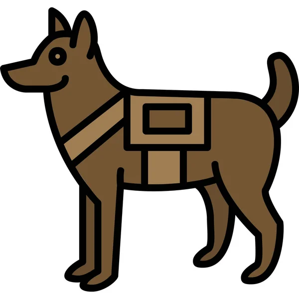 Pes Webová Ikona Jednoduchá Ilustrace — Stockový vektor