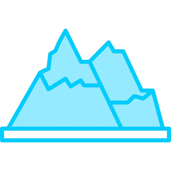 Dağlar Web Simgesi Basit Illüstrasyon — Stok Vektör