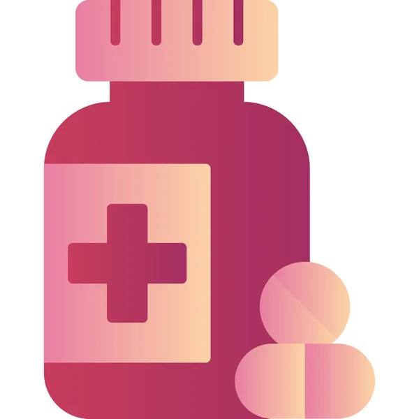 Medicatie Pictogram Vector Illustratie — Stockvector