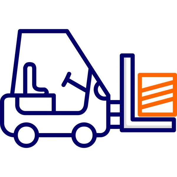 Forklift Ikon Web Ilustrasi Sederhana - Stok Vektor