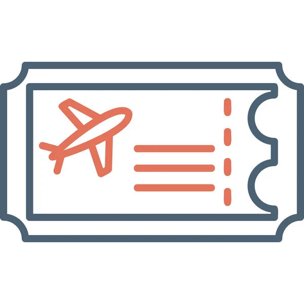 Icono Ticket Vector Ilustración — Vector de stock