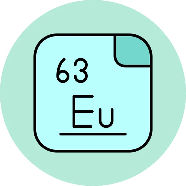 Quadro Periódico Dos Elementos Ilustração Europium — Vetor de Stock