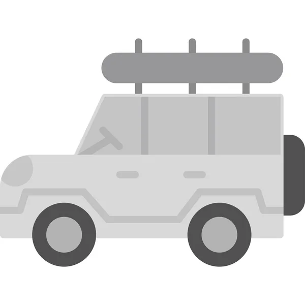 Carro Safari Ícone Web Ilustração Simples — Vetor de Stock