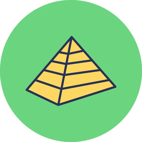 Pyramide Web Symbol Einfache Illustration — Stockvektor