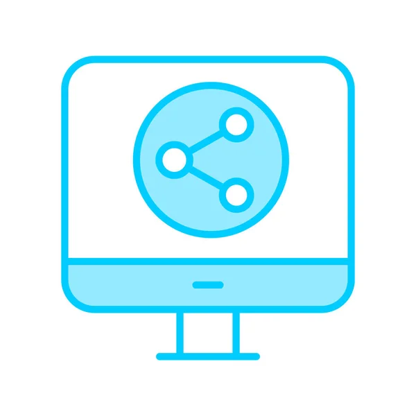 Laptop Web Symbol Einfache Illustration — Stockvektor