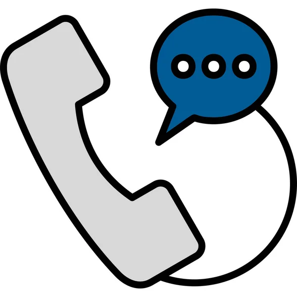 Hotline Icona Del Call Center Illustrazione Vettoriale — Vettoriale Stock
