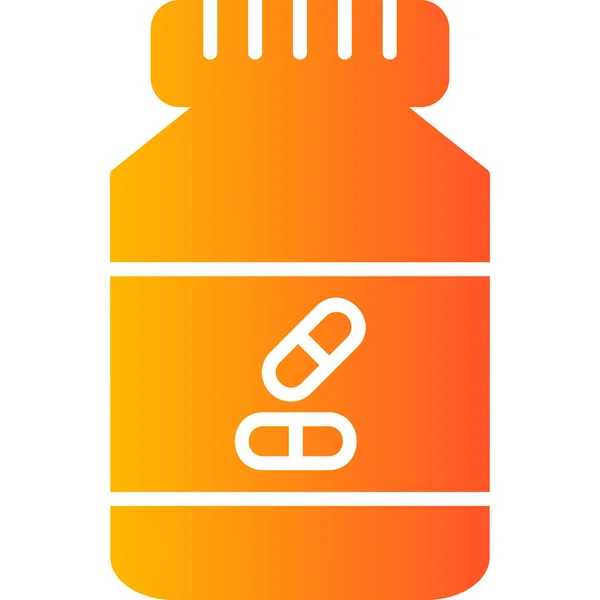 Supplements Bottle Icon Vector Illustration — Stock Vector