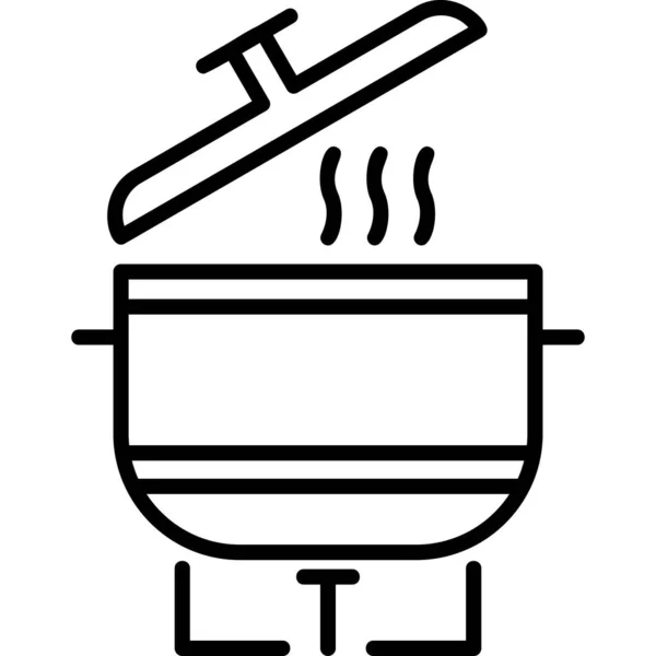 Estofado Comida Icono Web Vector Ilustración — Vector de stock