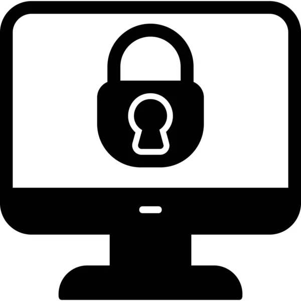 Segurança Segura Ícone Web — Vetor de Stock
