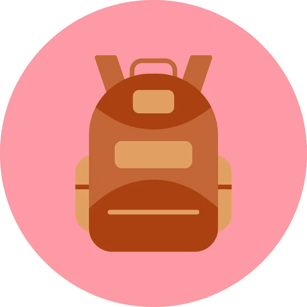 Ilustração Vetor Ícone Mochila — Vetor de Stock