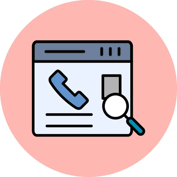 Contact Search Web Vector Icon — Stock Vector