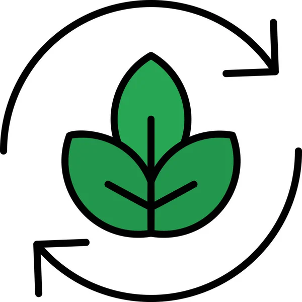 Leaf Web Icon Simple Illustration — Stock Vector