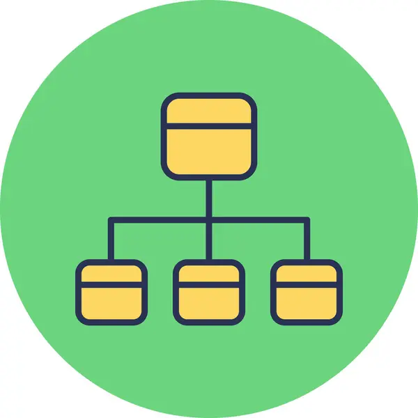 Icono Diagrama Flujo Ilustración Diseño Moderno — Archivo Imágenes Vectoriales