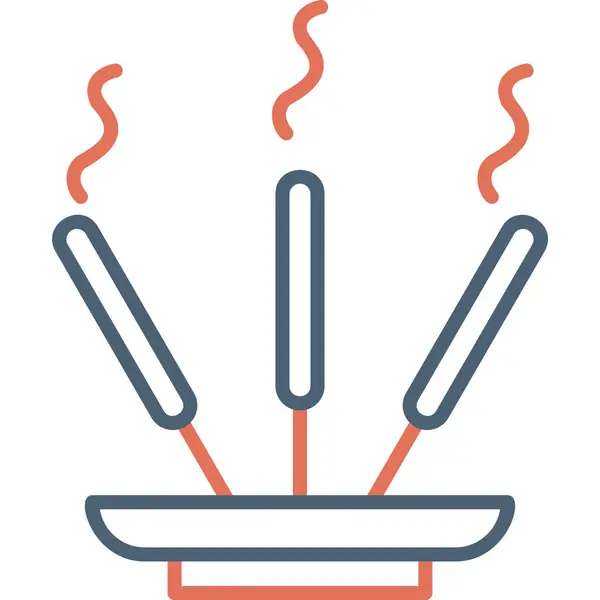 Räucherstäbchen Web Symbol Einfache Illustration — Stockvektor