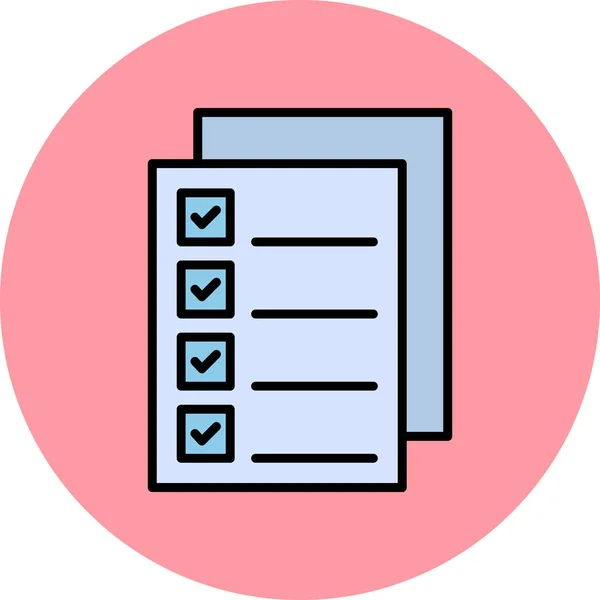 Checklist Icon Vector Illustration Simple Design — Stock Vector