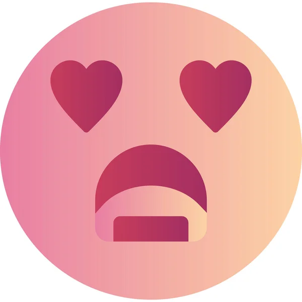Emoji Surpreso Ícone Web Ilustração Simples —  Vetores de Stock