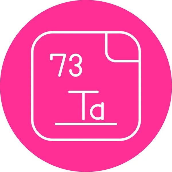 Tantal Chemisches Element Mendeleev Periodensystem Symbol — Stockvektor