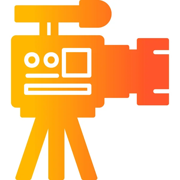 Video Kamera Grafik Illüstrasyon Simgesi — Stok Vektör