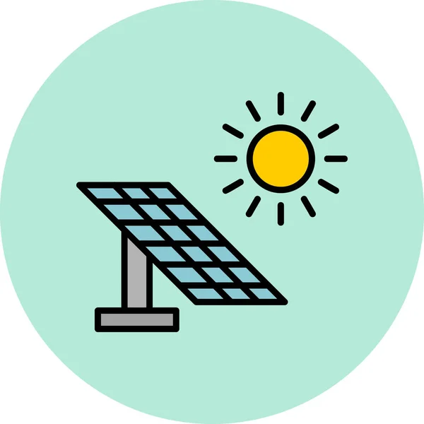 太阳能图标矢量插图 — 图库矢量图片