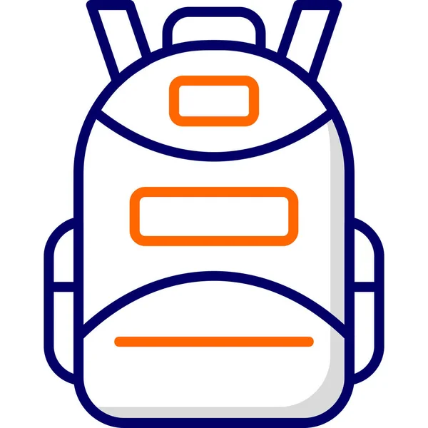 Mochila Icono Web Ilustración Simple — Vector de stock