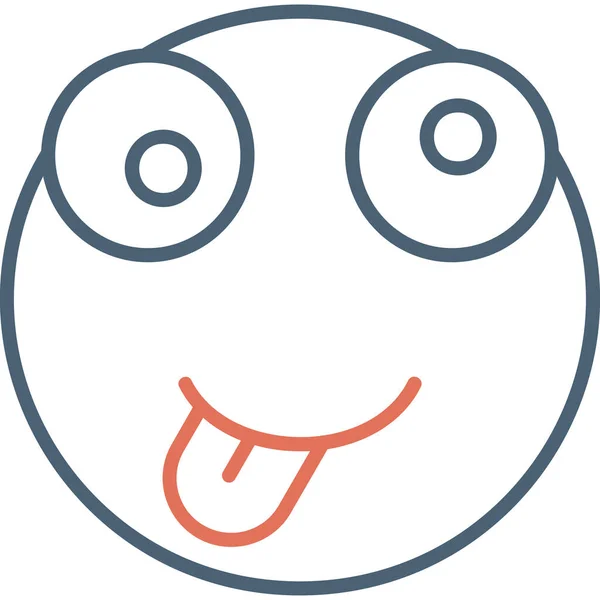 Face Emoticon Vector Illustration Emoji Crazy Emotion Avatar — Stockový vektor
