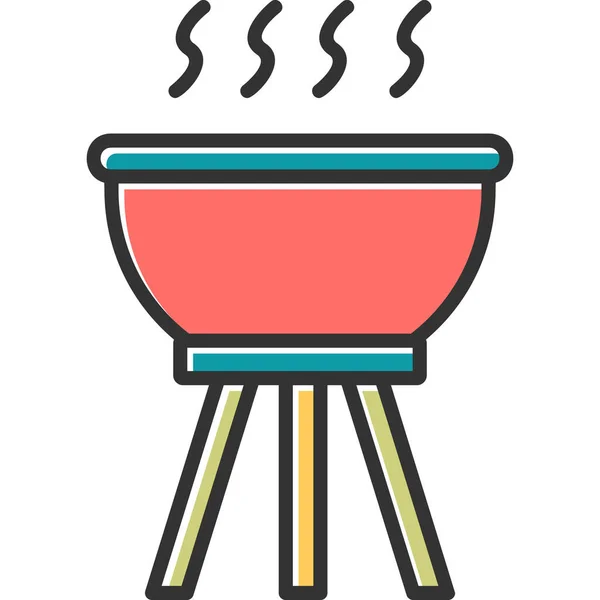 Barbecue Web Icoon Eenvoudige Illustratie — Stockvector