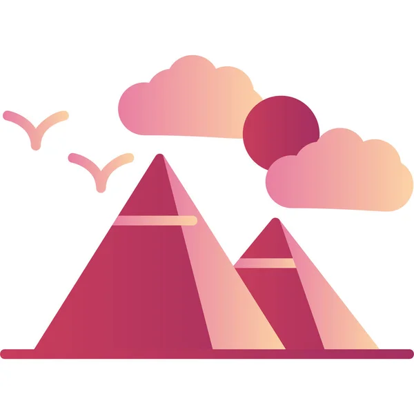 Pyramid Web Icon Simple Illustration — Stock Vector