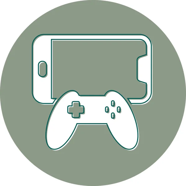 Hra Joystick Mobile Digitální Ilustrace Zařízení Smartphone — Stockový vektor